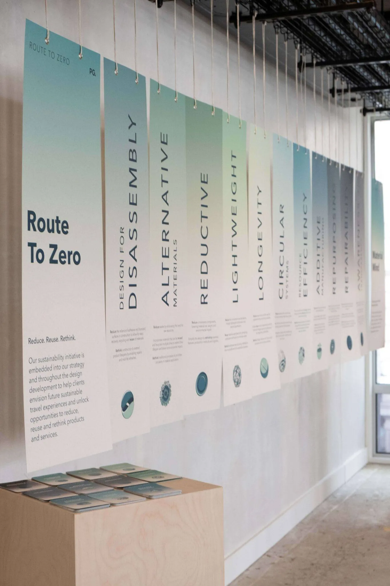 Abstract graphic representing PriestmanGoode's Route to Zero sustainability toolkit.