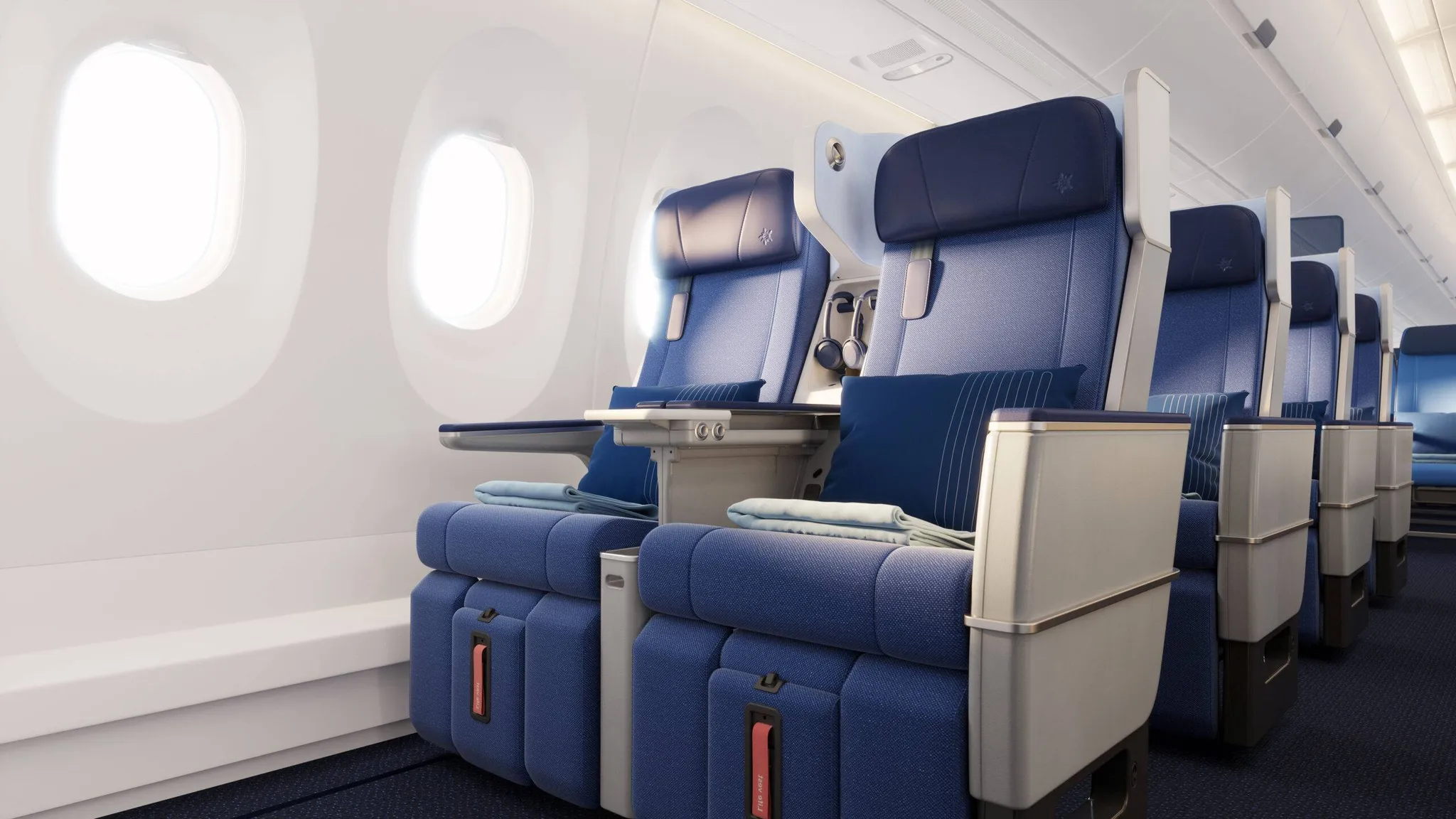 Edelweiss cabin interior with a focus on the lighting and ambiance