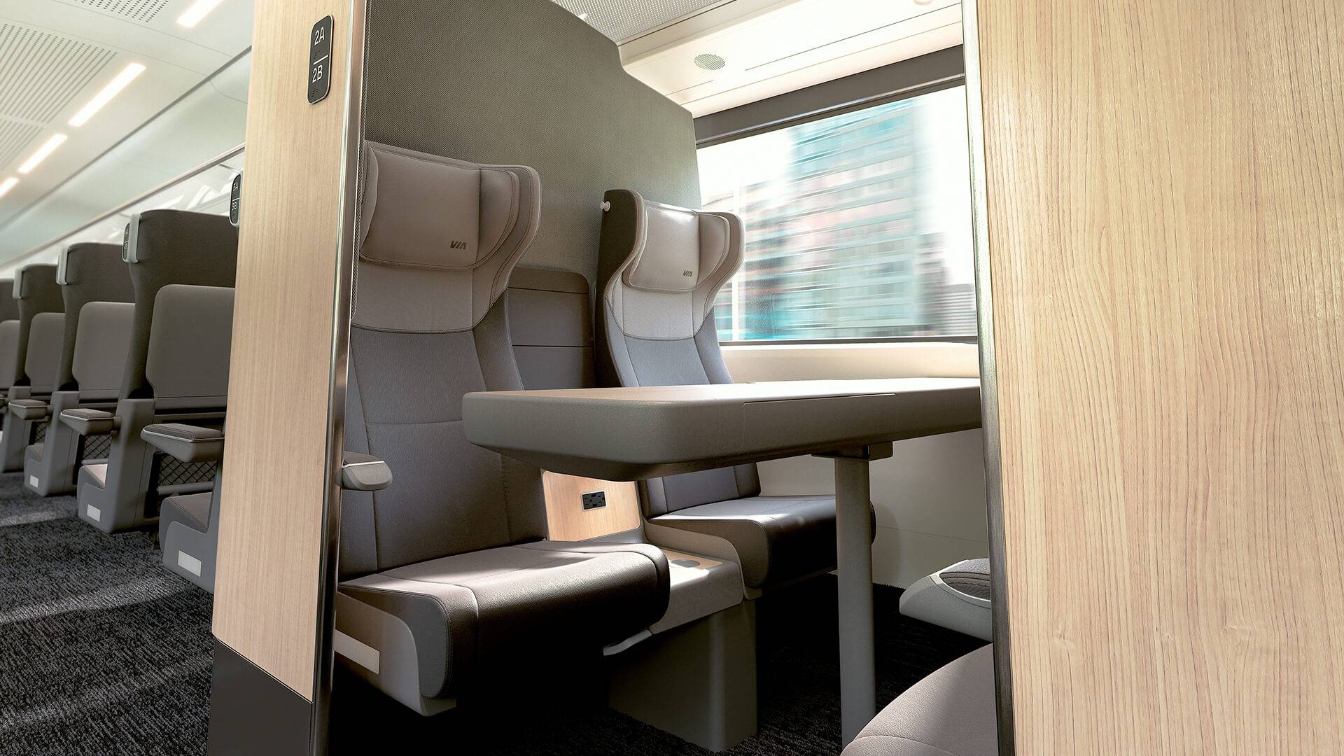 VIA Rail business class seating pod