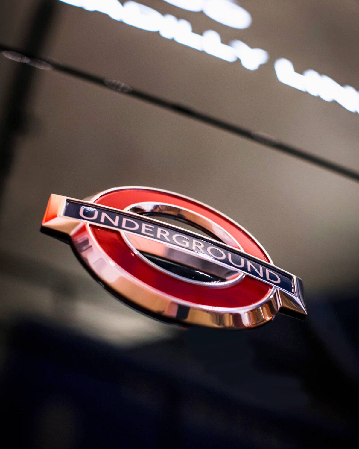 Close up of the London Underground badge