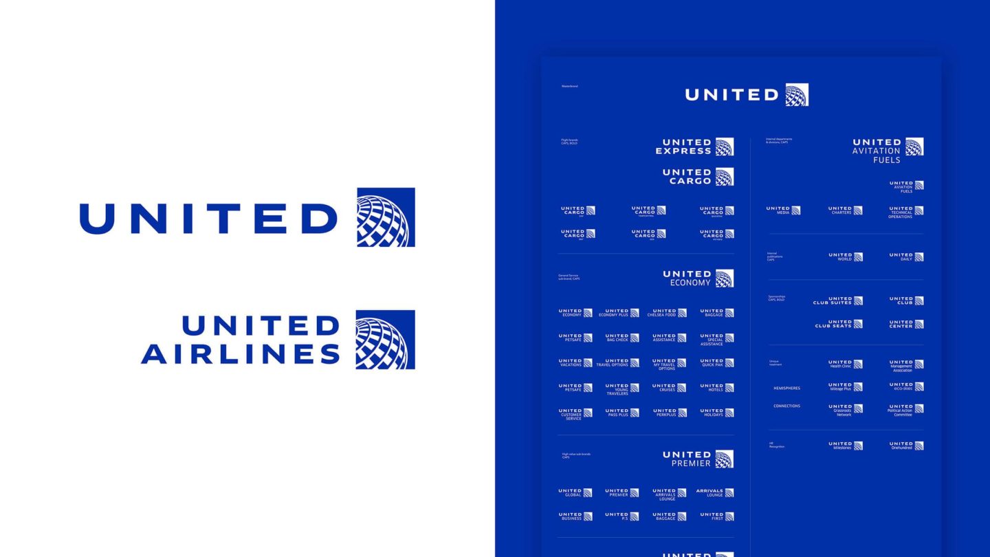 Brand guidelines for the United Airlines logos