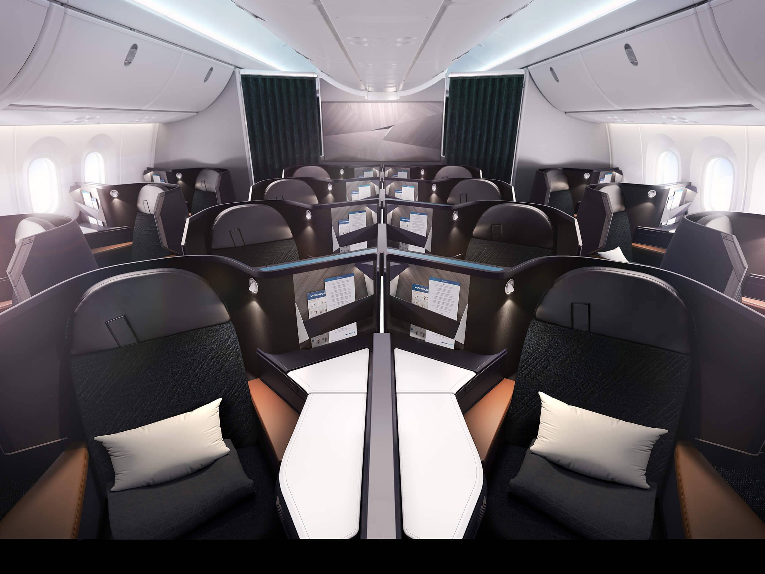 Бизнес класс б. Dreamliner 787 Seats. Boeing 787 Dreamliner Business class Interior. 787 Dreamliner first class. WESTJET Business class.