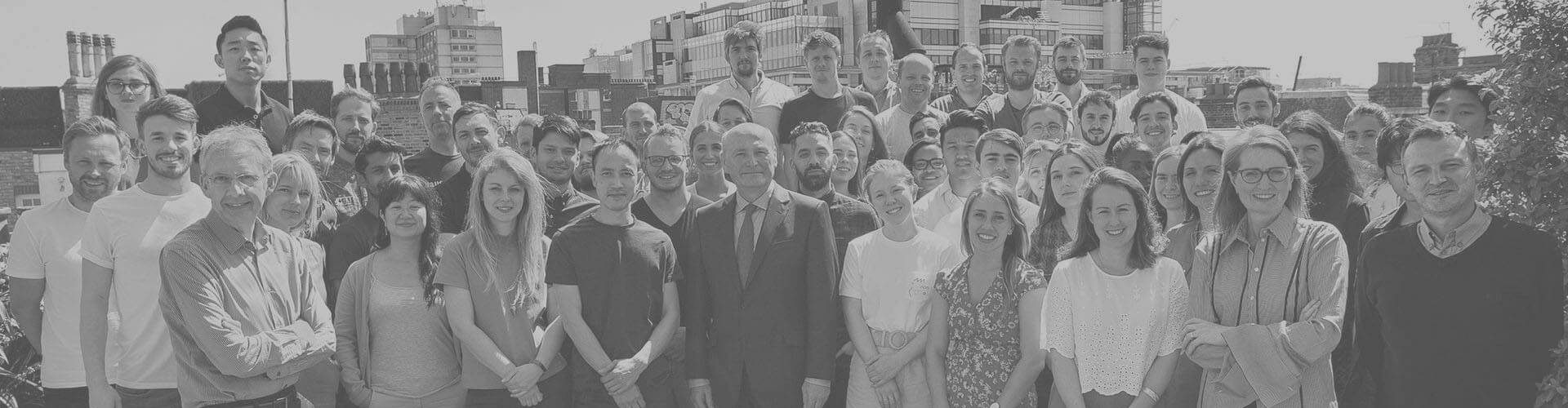 The PriestmanGoode team on the rooftop of the studio's London headquarters