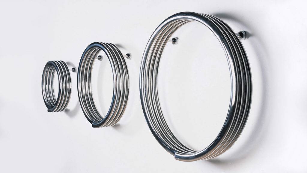 Bisque Hot Hoop radiators in 3 sizes