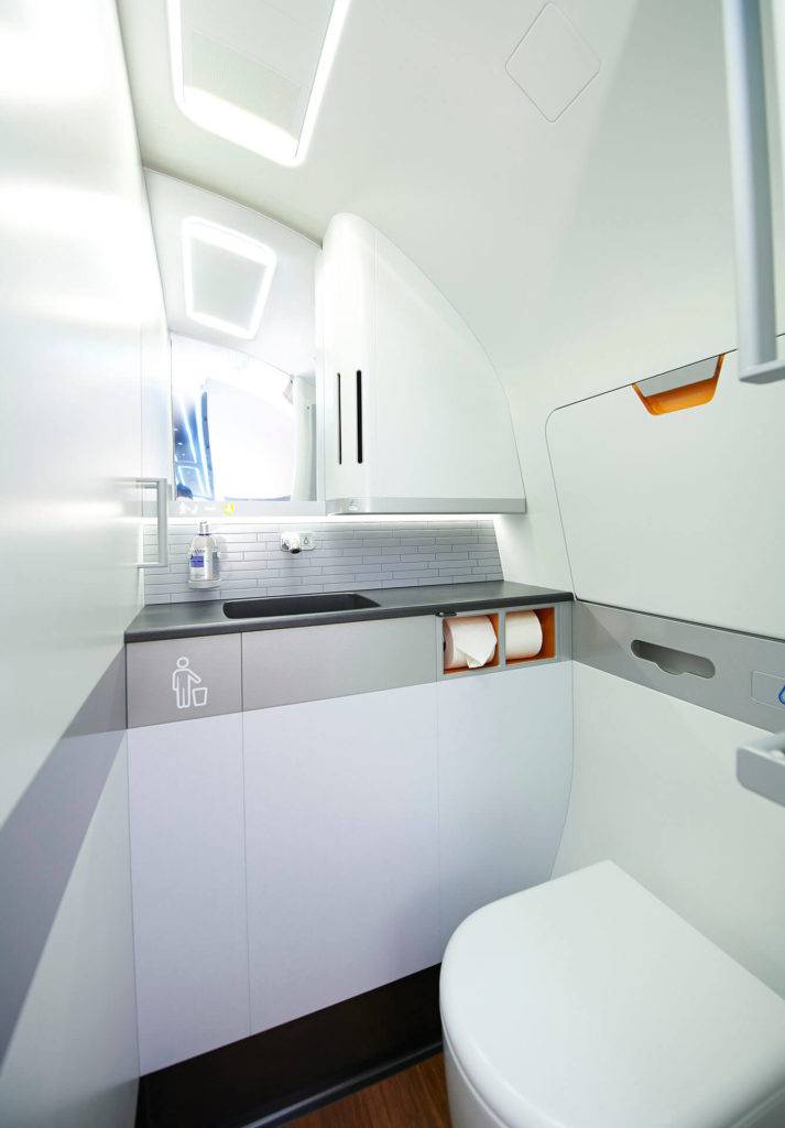 Embraer E2 Aircraft modern lavatory interior