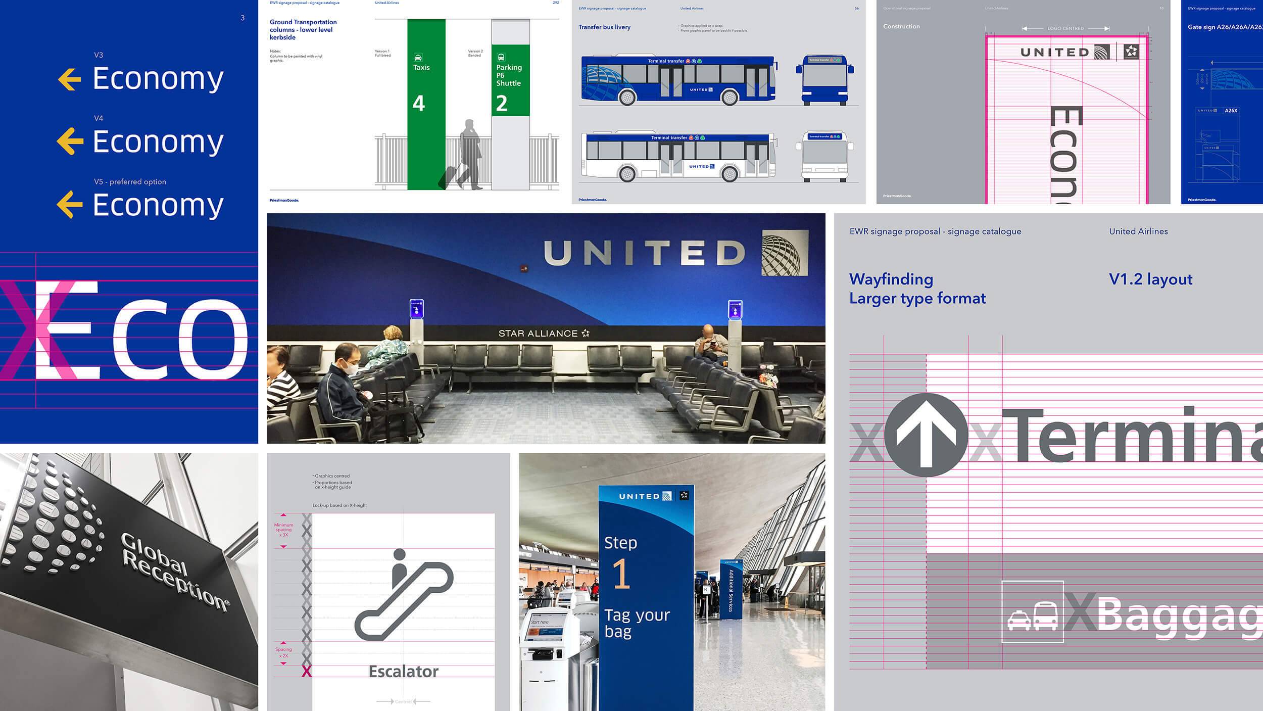 Signage guidelines for United Airlines