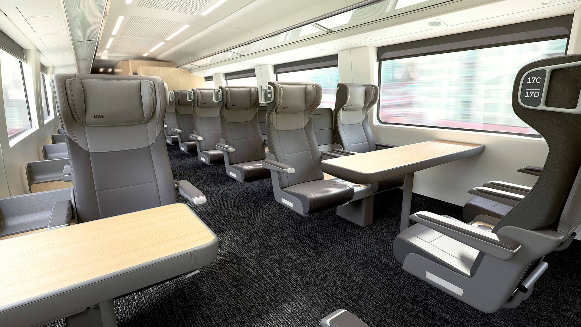 VIA rail Business Class train carriage