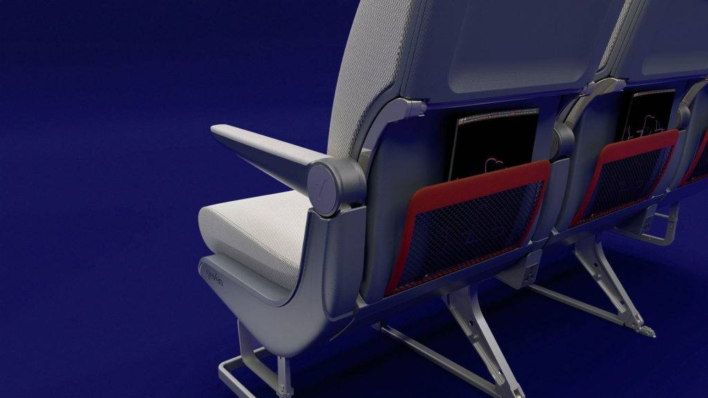 Economy aircraft seat detail