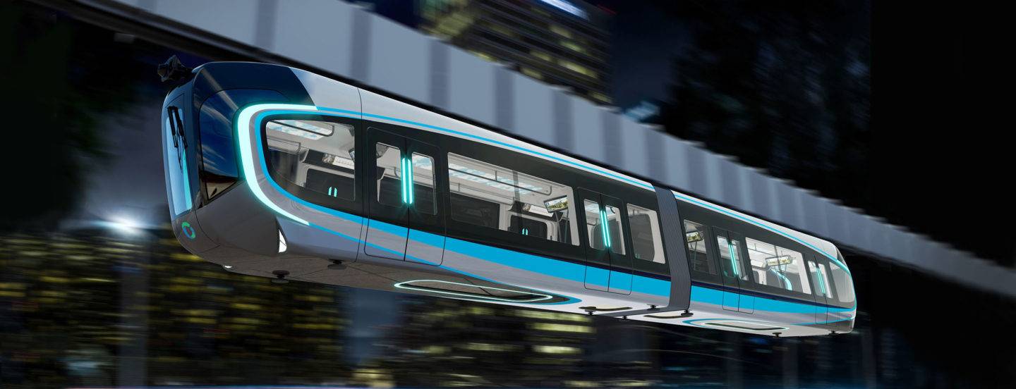 Suspended Monorail train for Wuhan's Tourist Line