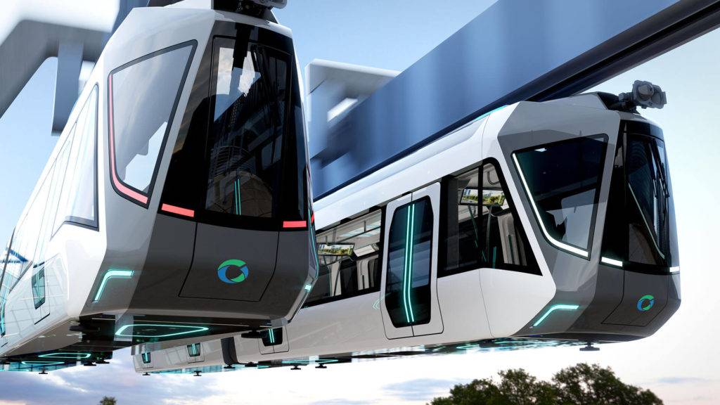 Suspended Monorail train design option 2 for Wuhan's Tourist Line