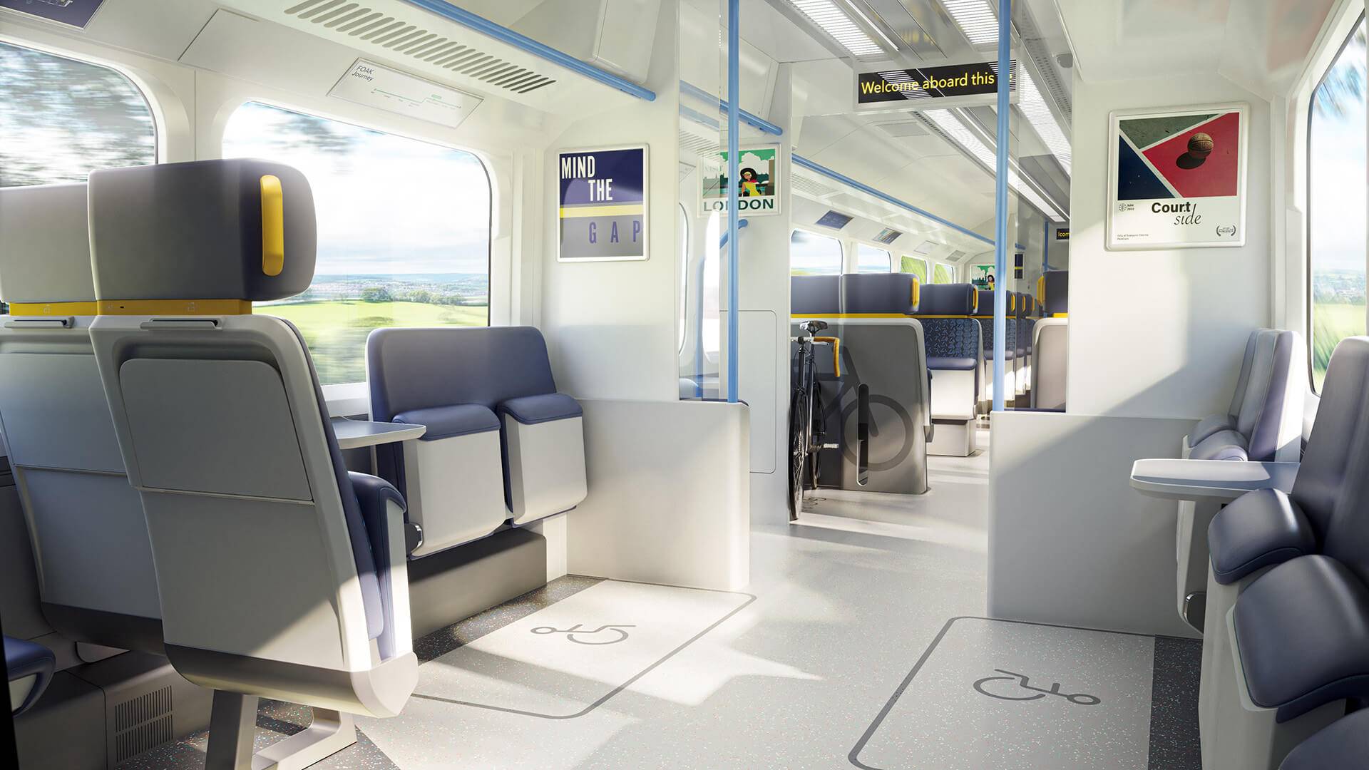 First Of A Kind rail carriage view showing accessible area