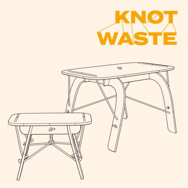 Knot waste table and stool poster