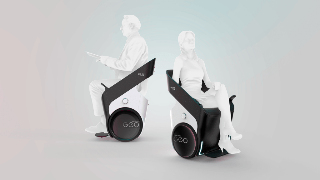 Users sat in the GEO buggies
