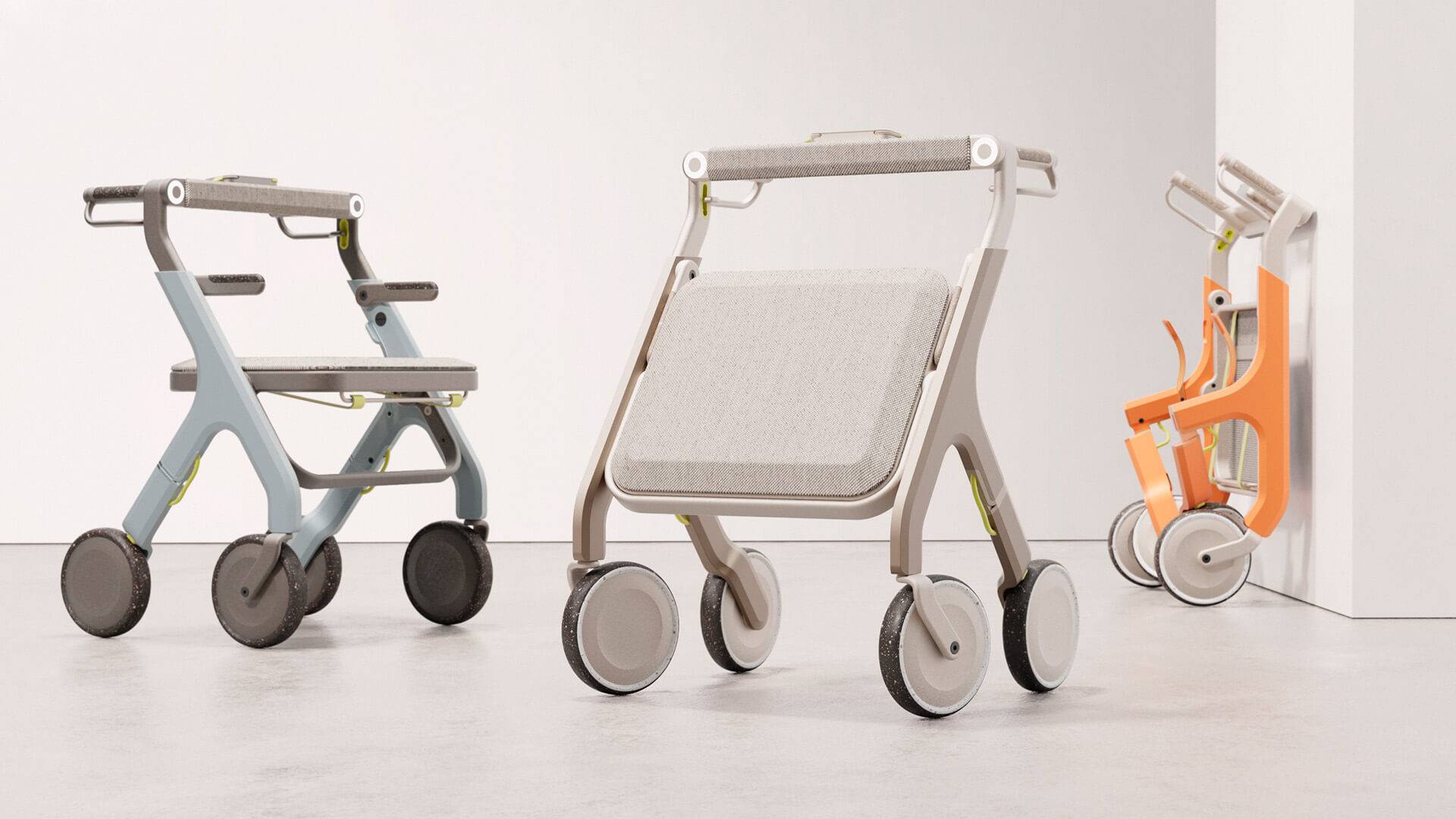 3 colour options of the WALKABLE, showing their different functionalities