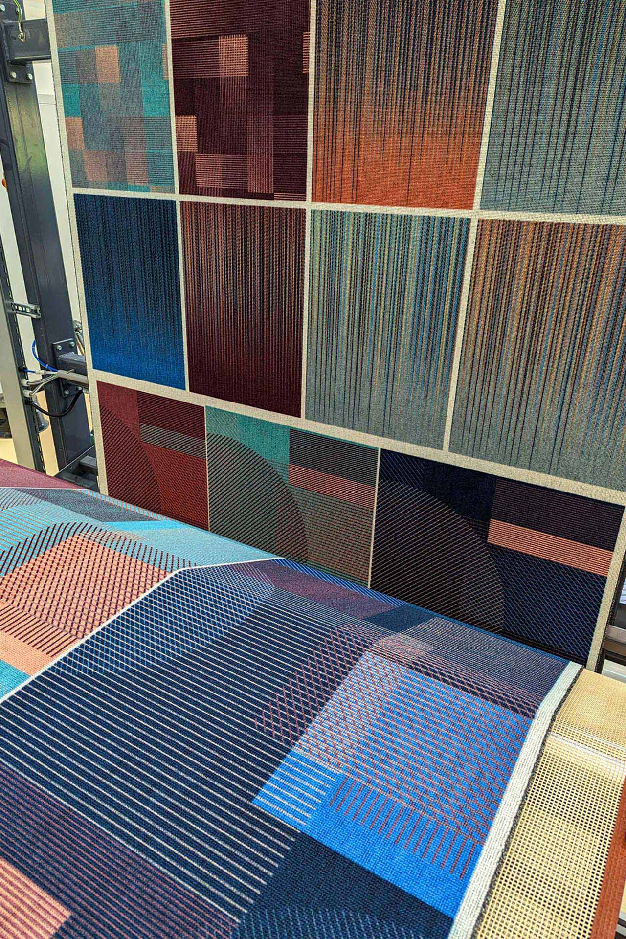 Carpet during the printing process