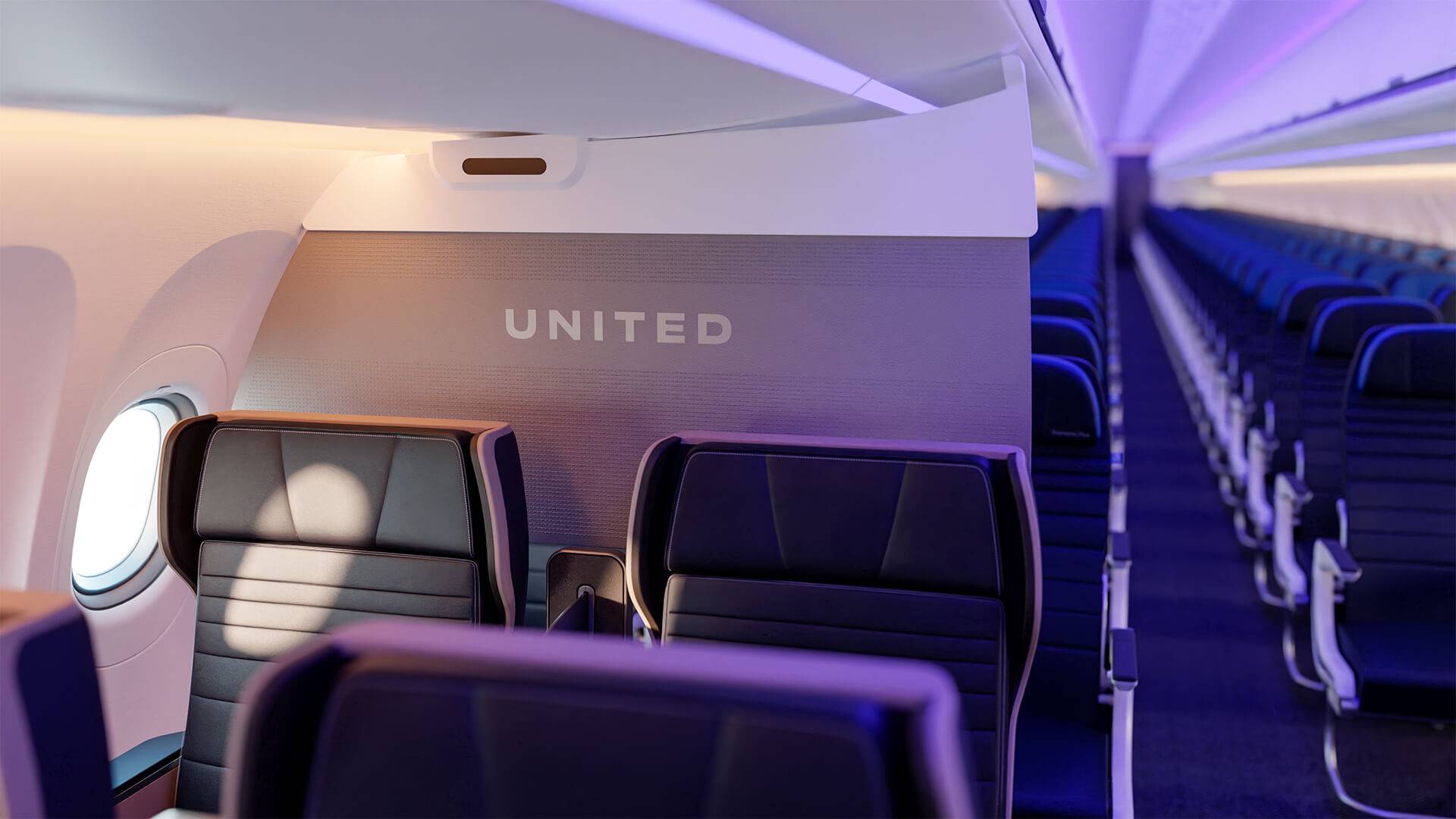 United Airlines A321neo cabin interior